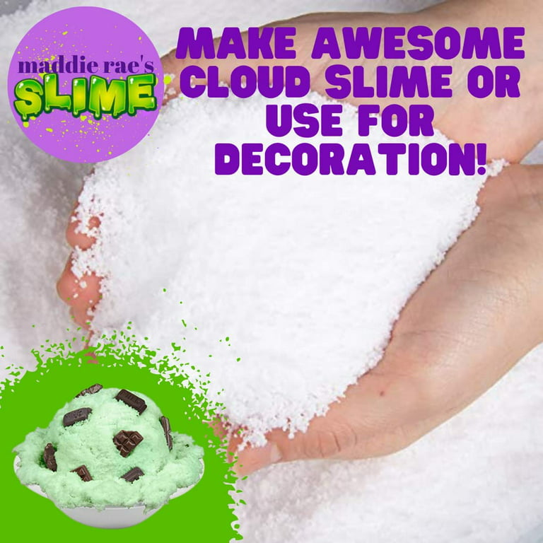Maddie Rae's Instant Snow XL Pack- Makes 5 GALLONS of Fake Artificial Snow-  Best Powder for Cloud Slime, Made in The USA by Snowonder - Safe Non-Toxic  
