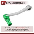 thumbnail image 4 of Unique Bargains Folding Motorcycle Gear Shifter Lever for Bosuer 125 Aluminum Alloy Pedal Shift Lever Arm Titanium Tone Lever Green Head with Silver Tone Ring, 4 of 6