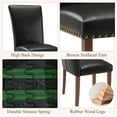 thumbnail image 6 of EOP Modern Upholstered Dining Chairs Set of 4, Tufted Parsons Dining Room Chair with Nailhead Trim, Armless Kitchen Side Chair with Wood Legs, Black, 6 of 9