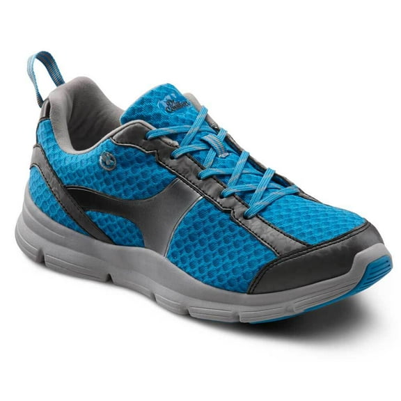Dr. Comfort Meghan Women's Athletic Shoe: 9 Medium (A-B) Blue Elastic Lace