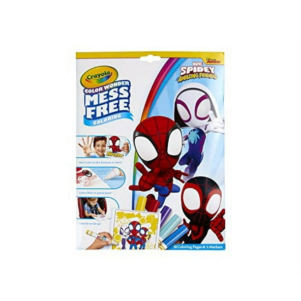 Crayola Color Wonder, Páginas para Colorear de Spiderman y Marcadores sin Desorden, Regalo Crayola NA