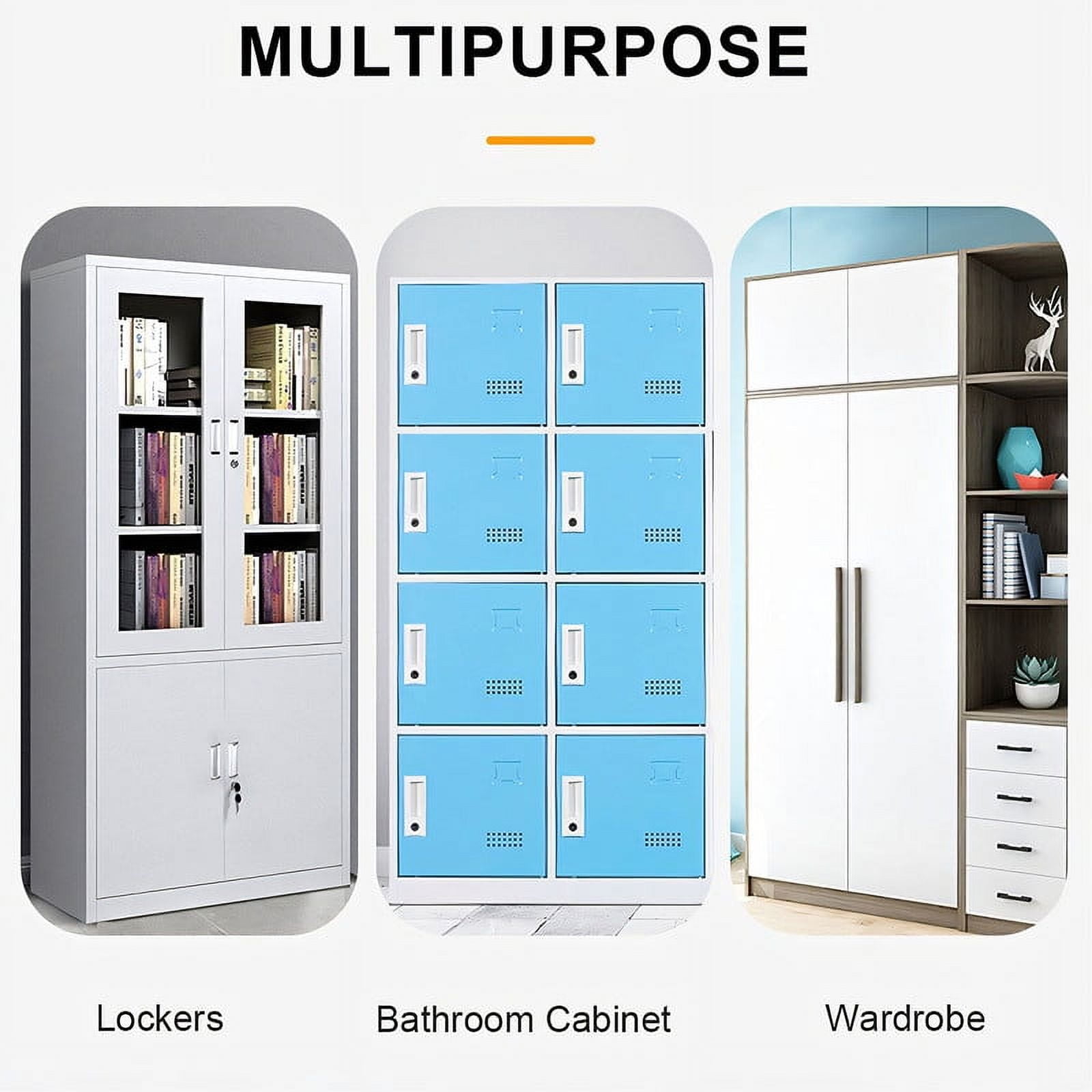 LNJBABAO 3 Pcs Security 3-Dial Combination Cabinet Lock for Door Cupboard
