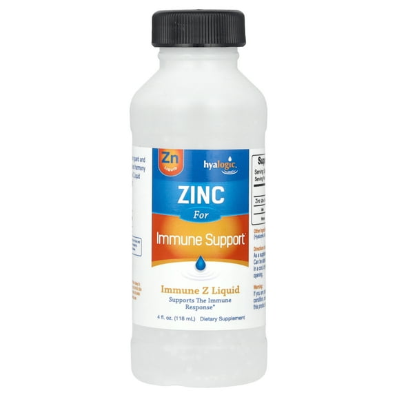 Hyalogic Zinc For Immune Support, 4 fl oz (118 ml) (7.5 mg per Serving)