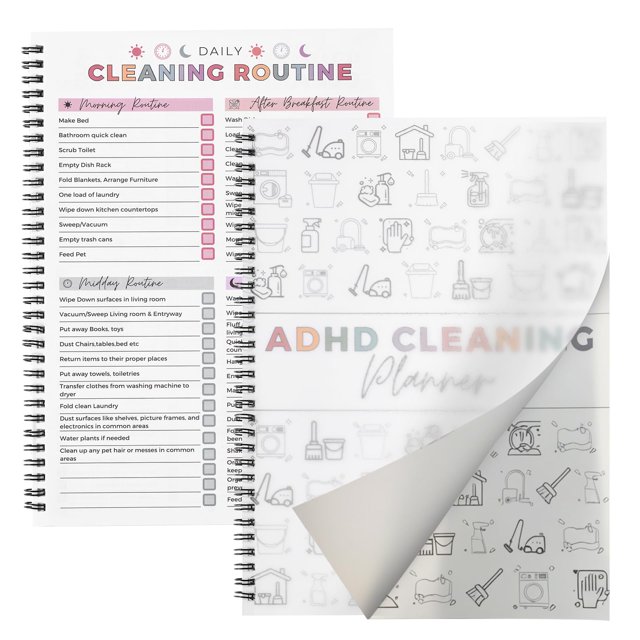 Planificador ZIYIZE de limpieza para TDAH con checklist