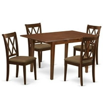 East West Furniture Dining Room Set Mahogany, PSCL5-MAH-C
