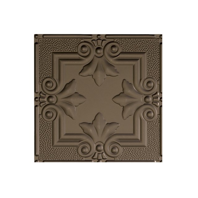 Fasade Easy Installation Regalia Argent Bronze Glue Up Ceiling Tile/ Ceiling Panel (12" X 12" Sample)