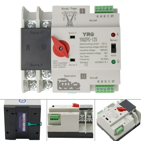 

2P/3p/4p Dual Power Automatic Transfer Switch 6KA 50/60Hz 220V AC 125A For Electrical Equipment Uninterrupted Switching