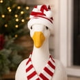thumbnail image 6 of FAMTKT Christmas Porch Goose Outfit Set with Hat Scarf, Holiday Yard Statue Goose Clothing for Garden Patio, Winter Xmas Holiday Outdoor Decor, 6 of 6