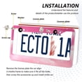 thumbnail image 3 of Aluminum License Plate Frame 2 Pack Car Exterior Accessory Car Tag Holder for Front Rear Plates Cars Decor Clouds and Pink Heart Shape, 3 of 7