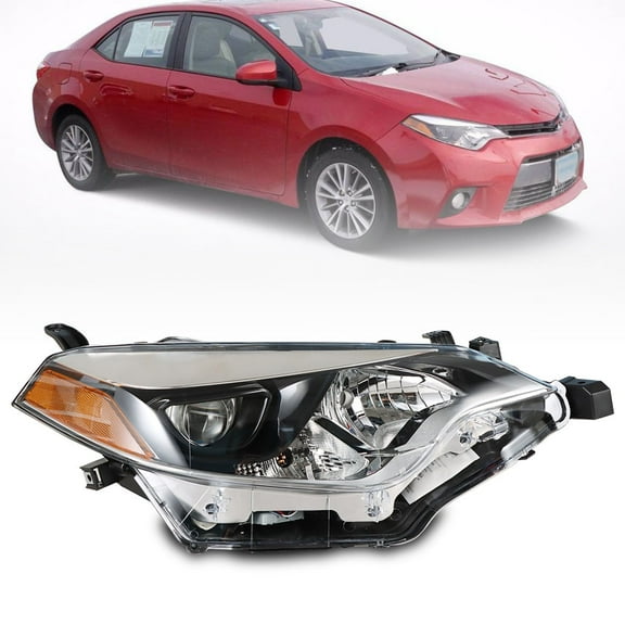 TO2503216 8111002E60 Passenger Side Headlight Right Headlamp Assembly Replacement for 2014 2015 2016 Corolla 4-Door Sedan