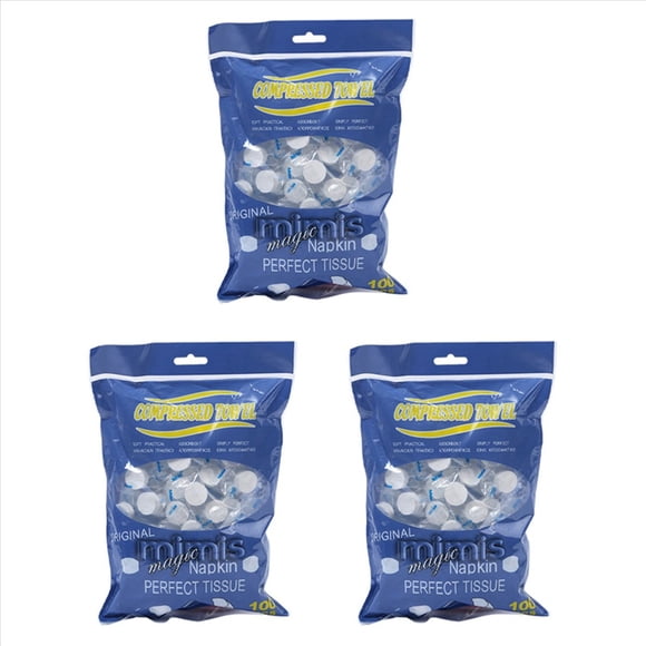 300 Piezas de Toallas Comprimidas Desechables Tableta CáPsulas Toallita Viaje Camping