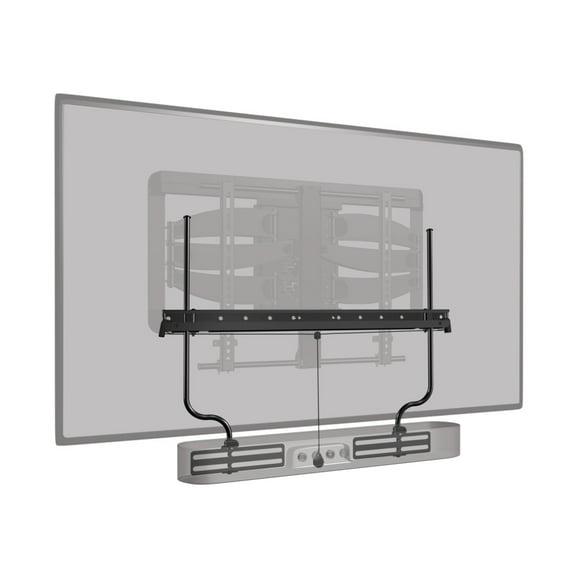 SANUS Universal Soundbar Mount For TV Mount Bracket - Height & Depth Adjust, Moves In-Sync With TV, Supports Sound Bars Up To 20 lbs - SASB1-B1