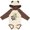 Natural & Brown w Ears, variant on Inktastic Happy Halloween with Dancing Skeleton Boys or Girls Long Sleeve Baby Bodysuit