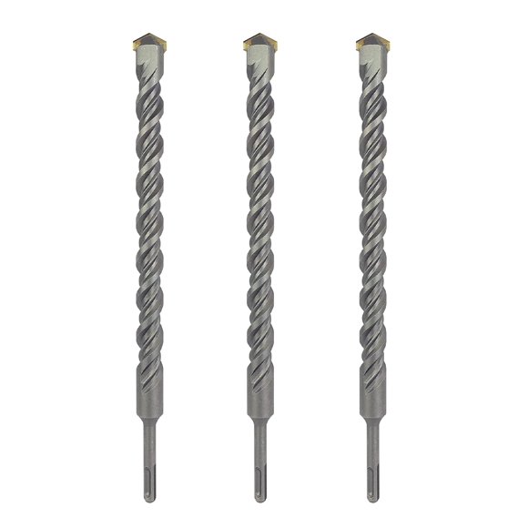 SDS Plus Hammer Drill Bit 3Pcs 9/16 in. x 8 in. Masonry Concrete Rock Drill