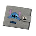 thumbnail image 3 of Cartera MINISO Disney Stitch, cartera corta para hombre y mujer, monedero para estudiantes, cartera de lona con cierre a presión, envío directo, 3 of 5