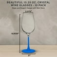 thumbnail image 5 of 10 Crystal Wine Glasses Set, 13.25 oz. - Elegant, Lightweight, Barware - Blue, 5 of 5