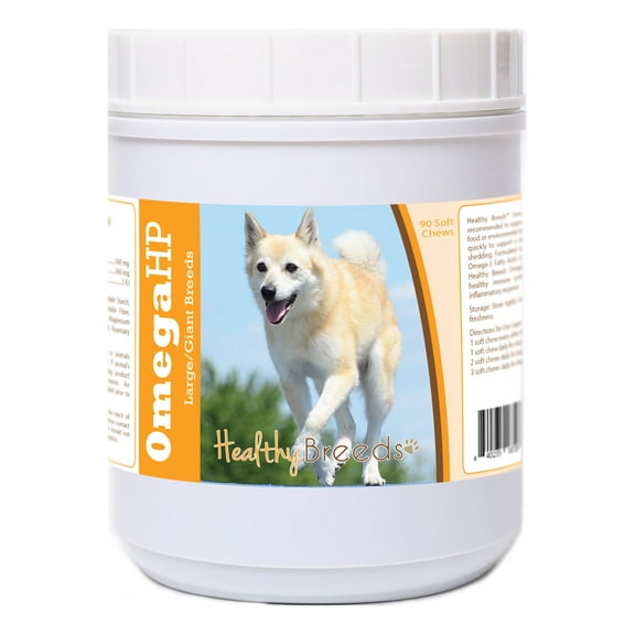 Healthy Breeds Norwegian Buhund Omega HP Fatty Acid Skin and Coat Support Soft Chews
