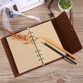 thumbnail image 4 of Leather Notebook, Vintage Spiral Bound Diary, Ring Binder Retro Journal, Refillable Sketchbook, 4 of 5