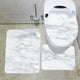 thumbnail image 5 of Juego de alfombras de baño, alfombra de Pedestal, alfombra antideslizante, transpirable, lavable, decoraciones A, 5 of 8