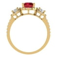 thumbnail image 4 of 1.46 ct Round Cut Simulated Ruby 3 Stone 18K Yellow Gold Womens Engagement Ring, 4 of 5