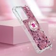 thumbnail image 4 of Funda para Xiaomi Redmi Note 12 5G con Brillo Líquido Flotante, Purpurina, Parachoques y Anillo Giratorio Soporte, 4 of 5