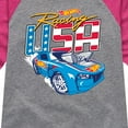 thumbnail image 3 of Hot Wheels - Racing USA - Toddler And Youth Girls Raglan Graphic T-Shirt, 3 of 4