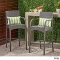 thumbnail image 4 of Noble House Chaise de Bar en Osier pour Extérieur Gris (Ensemble de 2), 4 of 15
