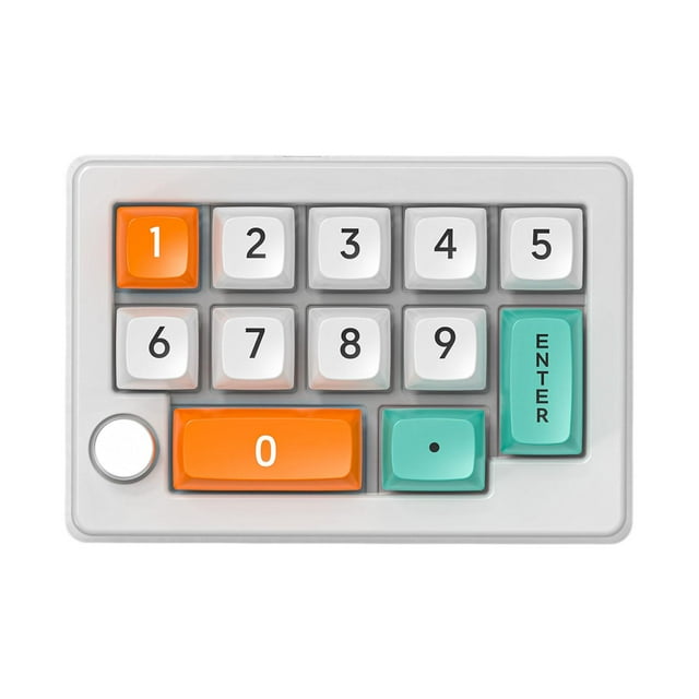 MERIGLARE Gaming Mini Numeric Keyboard Easy to Install for Home Enhanced Functionality White