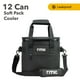 thumbnail image 2 of RTIC Soft Cooler 12 latas, bolsa aislada, caja de hielo portátil para almuerzo, playa, bebidas, viajes, camping, picnic, coche, viajes, enfriador flotante a prueba de fugas con cremallera, negro, 2 of 5