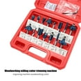 thumbnail image 2 of 12pcs Router Bit Set 1/4 Inch Shank Carbide Tipped Woodworking Tool Set with Plastic Case, 2 of 9