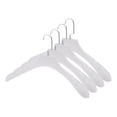 thumbnail image 1 of Unique Bargains 4 Pcs Percha de Armario Ahorra Espacio Gancho Plano Percha de Prenda Blanca, 1 of 5
