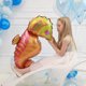 thumbnail image 5 of 5 globos de aluminio con diseño de animales del océano, tiburón grande, pulpo, caballito de mar, peces tropicales, criaturas marinas, globos de Mylar, suministros de decoración para fiestas., 5 of 5