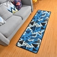 thumbnail image 5 of Ryvnso Artistic Geometric Triangle and Line Hallway Runner Rugs Floor Carpet Non Slip Entryway Mat 2' x 6', 5 of 7