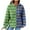 Green, variant on Fall Winter Womens Hoodies Color Block Casual Long Sleeve Drawstring Waffle Pullover Tops Loose Hooded Sweatshirt with Pocket,Hot Pink,XL