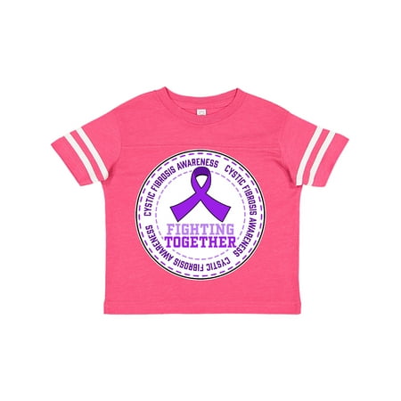

Inktastic Fighting Together- Cystic Fibrosis Awareness purple ribbon Gift Toddler Boy or Toddler Girl T-Shirt