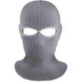 thumbnail image 5 of 2-Hole Knitted Full Face Cover Ski Neck Gaiter, Winter Balaclava Warm Knit Beanie for Outdoor Sports, 5 of 14