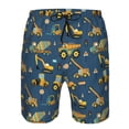 thumbnail image 3 of Logiee Modern Excavator Print Mens Swim Trunks Quick Dry Board Shorts,Breathable Hawaii Beach Shorts Swimwear Bathing Suits-X-Large, 3 of 6