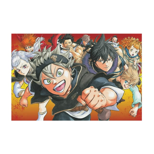 Qingyee Anime Canvas Poster Polyester Multi Size Decorative Poster,Black Clover Poster Anime Paint Decorative Poster