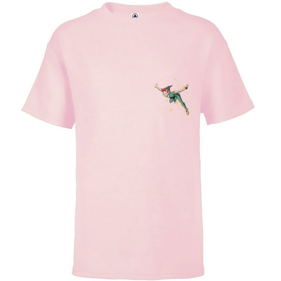 Disney Peter Pan Flying with Pixie Dust - Short Sleeve T-Shirt for Kids - Customized-Soft Pink
