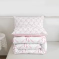 thumbnail image 5 of Erosebridal Girly Pink Bowknot Twin Comforter Sets For Girls,Cute Bows Kawaii Stars Bedding Set,Lightpink White, Reversible 2pcs, 5 of 7