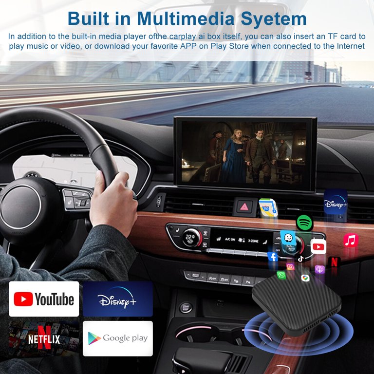  Ottocast Wireless CarPlay Android Auto Adapter Built-in  /Netflix - Support TF Card 5Ghz WiFi Auto Connect No Delay for All  Cars Model with OEM Wired CarPlay : Electronics