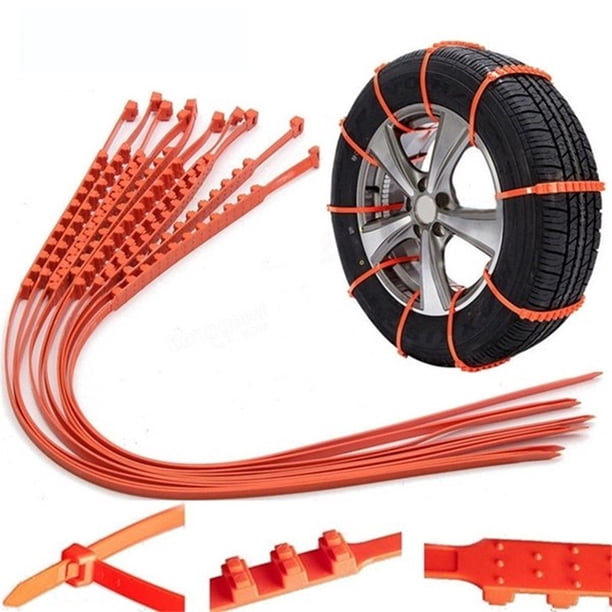 Fiudx Bridas Antideslizantes, Cadenas de Agarre para Neumáticos, Rendimiento Mejorado para Romper El Hielo, Función de Drenaje Óptima, Uso En Nieve, Barro y Lluvia, Accesorio para Suv Todoterreno, Pa