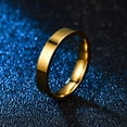 thumbnail image 3 of 4mm 3pcs Stainless Steel Ring Set Simple Gold/Silver/Rose Gold Wedding Band for Men Women Size 7-11, 3 of 5