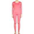 thumbnail image 1 of LAVRA Womens Microfiber Long Johns Thermal Underwear Two Piece Set -Small-Raspberry, 1 of 2