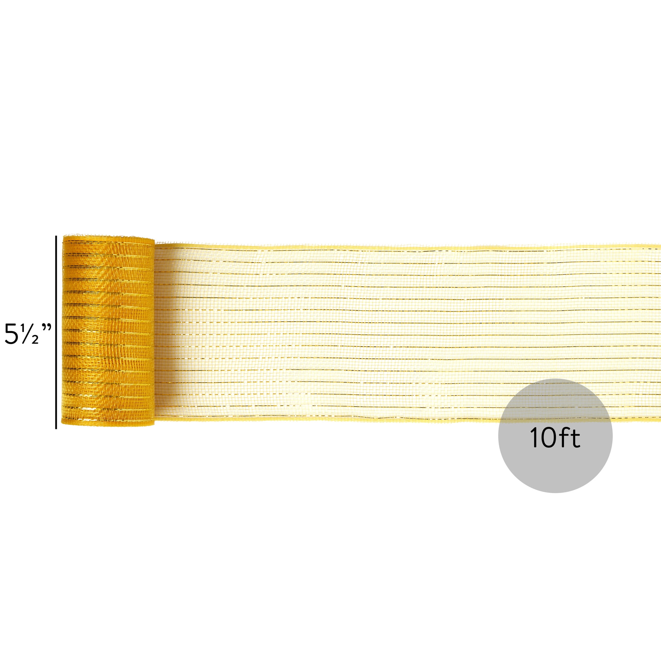 Simplicity mesh yellow/gold 5.5in 10 yard, prefect for wreaths and decorating