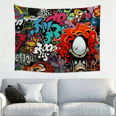 Shiartex Street Art Tapestry Home Decor 100% Polyester Wall Art for Living Room Bedroom Dorm Decoration - Decorative Wall Hanging Bedroom & Living Room Decor 40x30in
