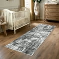 thumbnail image 6 of 2'x6' Runner Rug for Hallway, Washable Small Indoor Rug Neutral Abstract Gray, Low Pile & Stain Resistant Carpet for Kitchen Bedside Laundry, 6 of 10