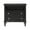 Black, variant on GZXS Rustic Farmhouse Nightstand with Charging Station, 2 Drawers & Open Shelf, Solid Wood Legs, Fluted Pilasters Design - 28.3"L x 15"W x 27.3"H, Walnut