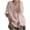 Pink, variant on BiZtdJrK Loose Cotton Linen T Shirts for Women 3/4 Sleeve V Neck Summer Beach Tunics Lightweight Breathable Vacation Tee Top Pink M