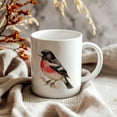 thumbnail image 5 of Bird Watching Mug, Rose Breasted Grosbeak Song Bird Mug, 11oz or 15oz White Ceramic Coffee Mug Gift for Bird Watchers, 5 of 9